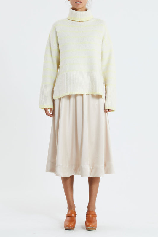 Avalon Turtleneck - Trui - Neon Yellow - Dudushop