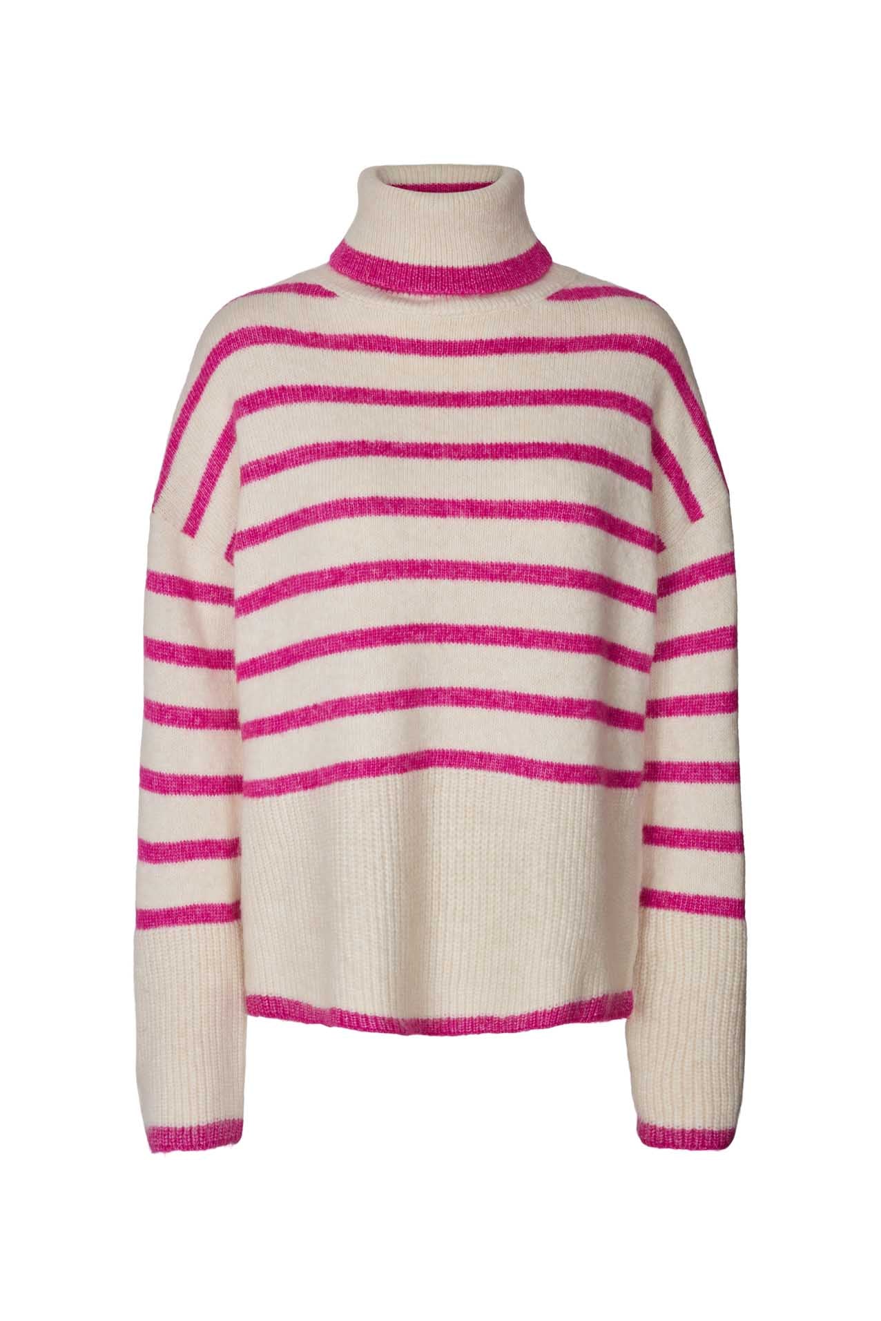 Avalon Turtleneck - Trui - Neon Pink - Dudushop