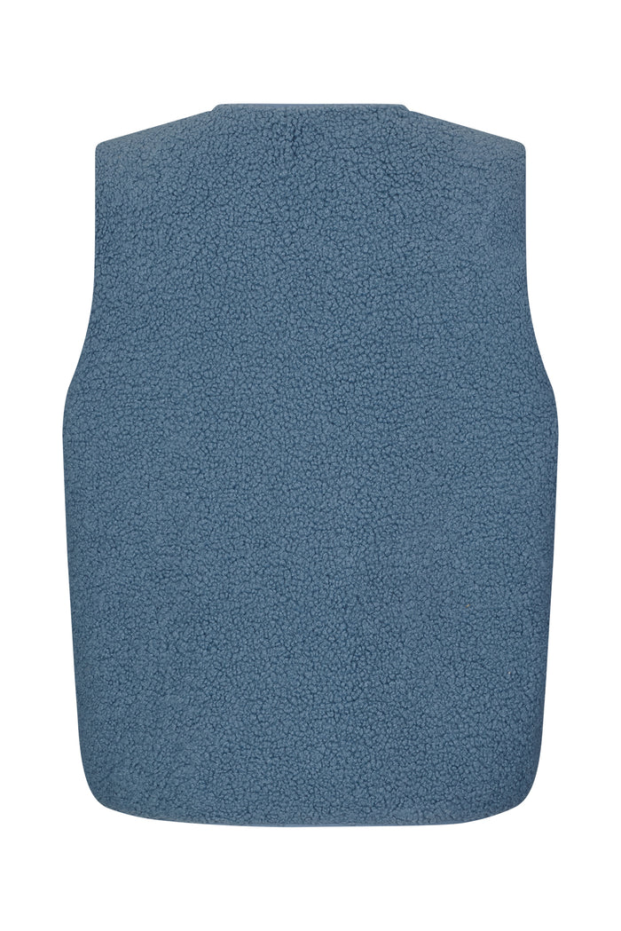 Hugo Vest SL – Dusty Blue | Teddy-fleece bodywarmer