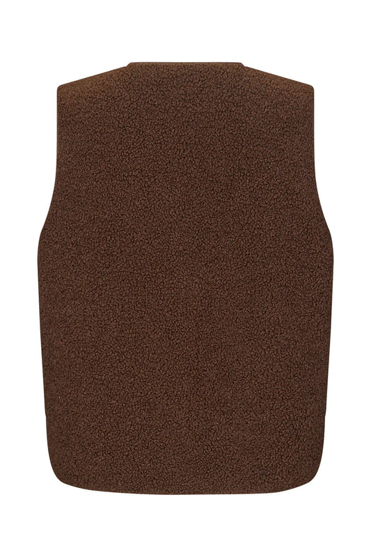 Hugo Vest SL – Dark Mokka | Teddy-fleece bodywarmer