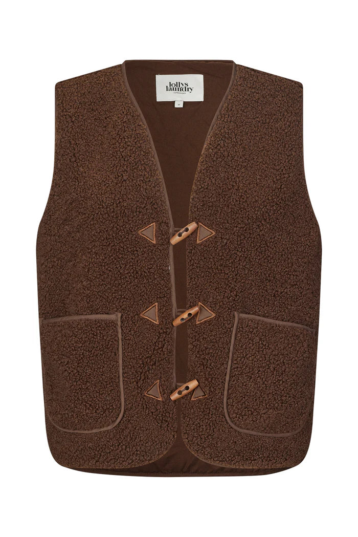 Hugo Vest SL – Dark Mokka | Teddy-fleece bodywarmer