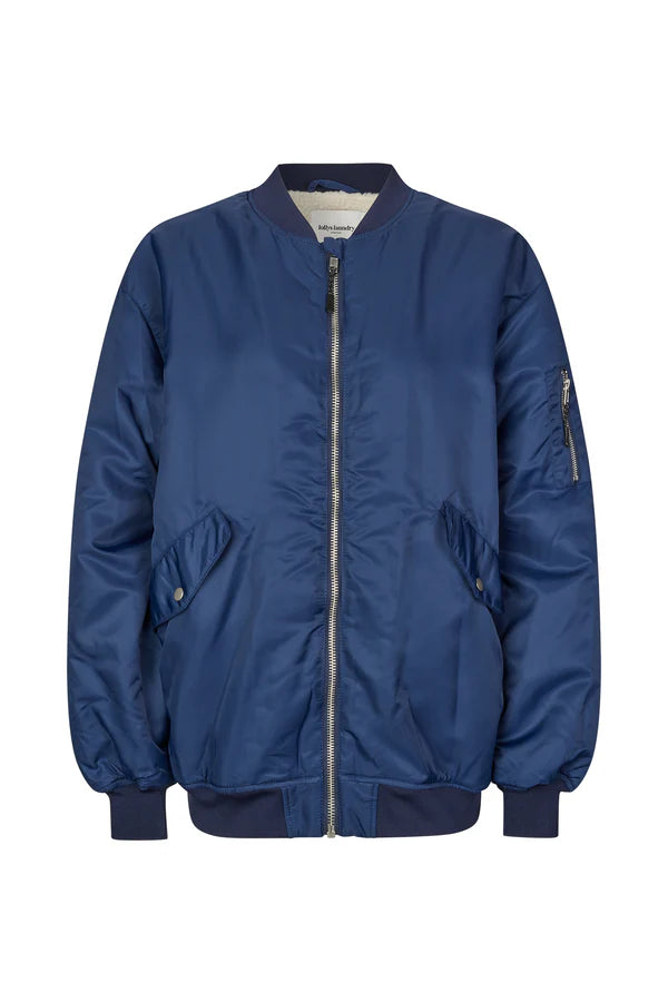 Lila Bomber Jacket – Dark Navy | Oversized bomberjack