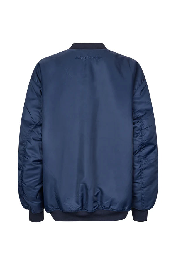 Lila Bomber Jacket – Dark Navy | Oversized bomberjack