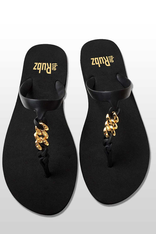 The Rubz - Sandalen -Gold Black - Dudushop