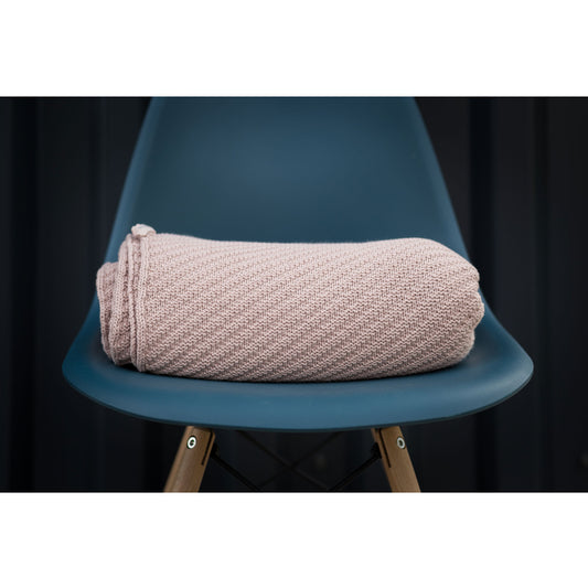 Plaid Diagonal – Gebreide Deken van 100% Katoen | Mikmax