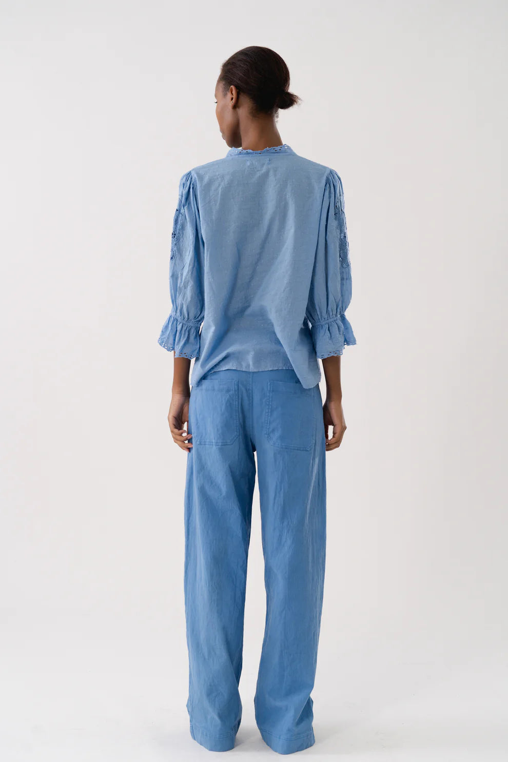 Lollys Laundry Charlie Shirt in Blauw - Comfortabel en Elegant Katoenen Shirt bij Dudushop