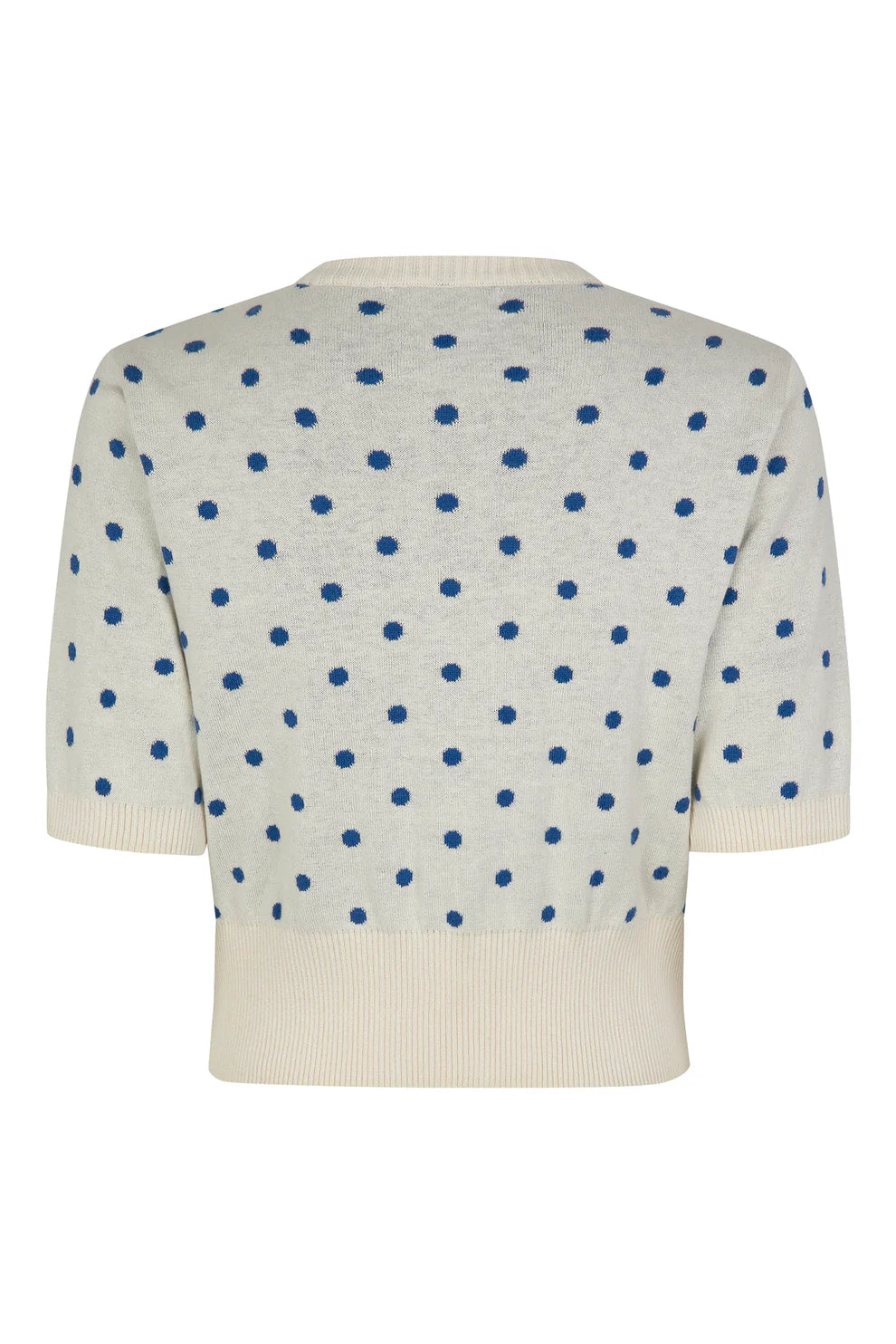 Lollys Laundry Clover Knit Trui in Blauw - Comfortabele en Elegante Katoenen Trui bij Dudushop