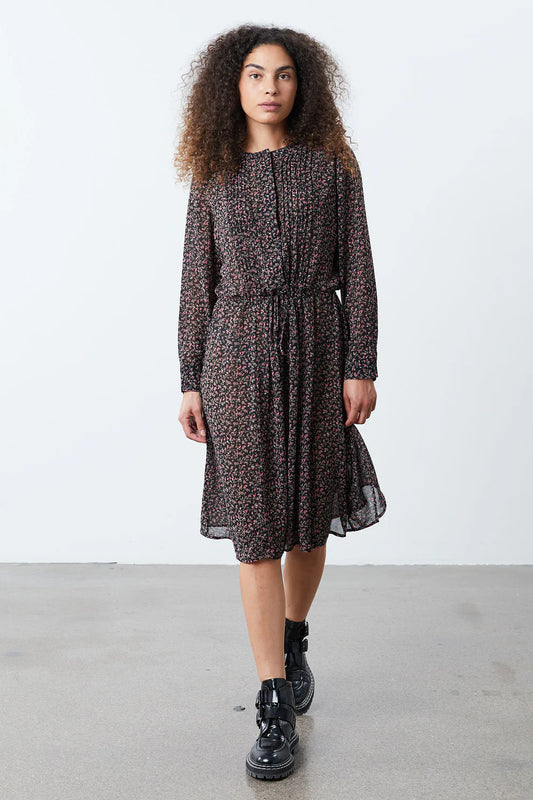 Lollys Laundry Fiona Dress - Klassieke Midi Jurk met Knopen