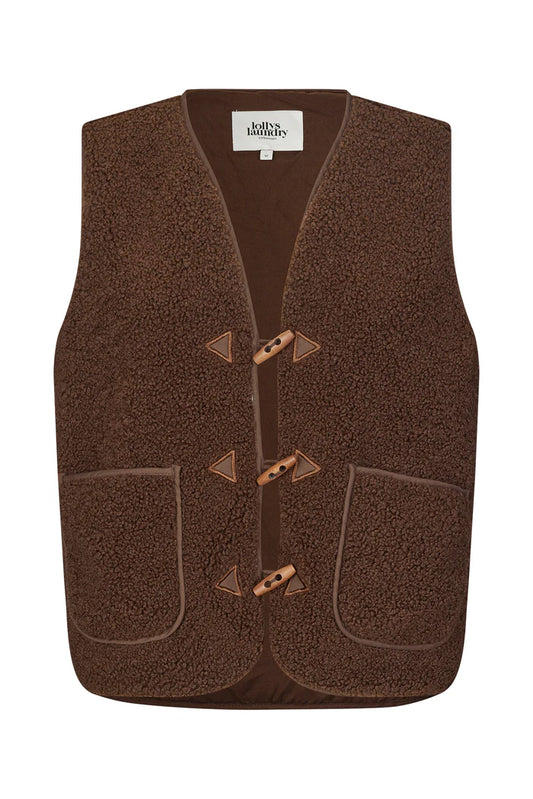 Hugo Vest SL – Dark Mokka | Teddy-fleece bodywarmer